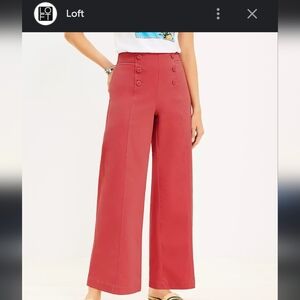 NWT, wide legged twill sailor pants from the Loft